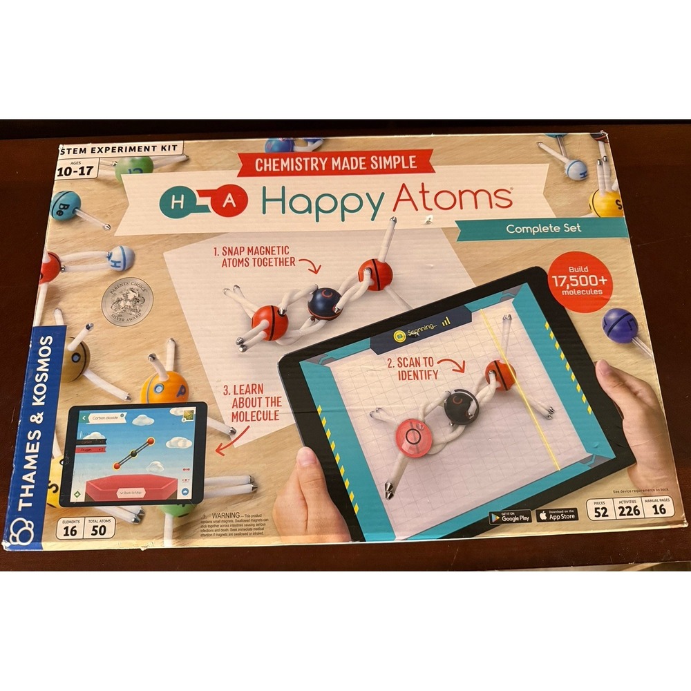 Thames & Kosmos Happy Atoms Stem Experiment Kit Complete Set - NEW In Box